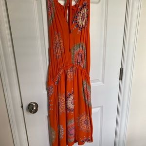 Floreat orange summer dress size 14